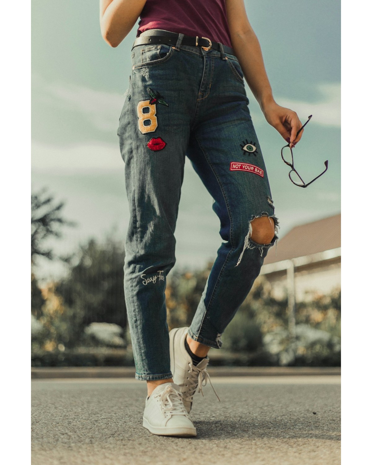 Calça Ellus Mom Jeans Patches